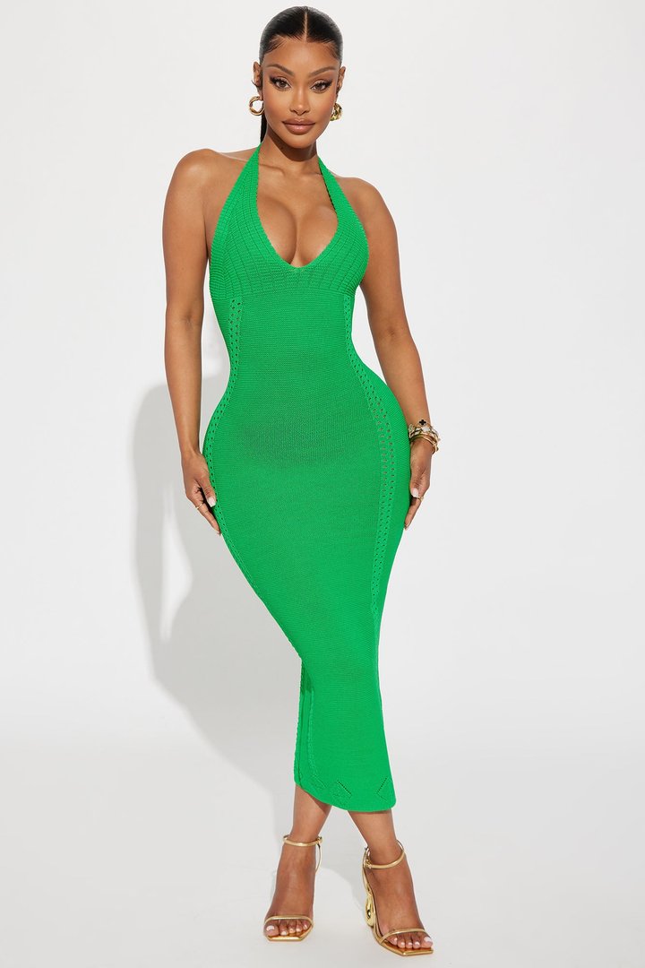 Kelly Knit Maxi Dress - Kelly Green