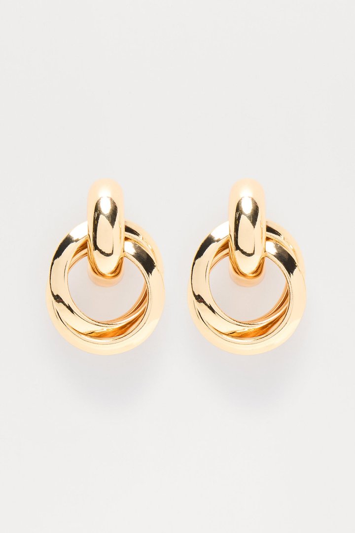 Mallory Knot Drop Earrings - Gold