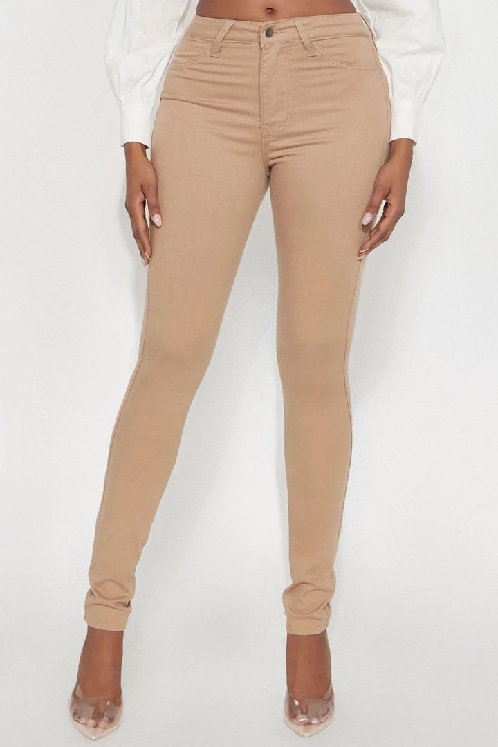 Tall Classic High Waist Skinny Jeans - Khaki