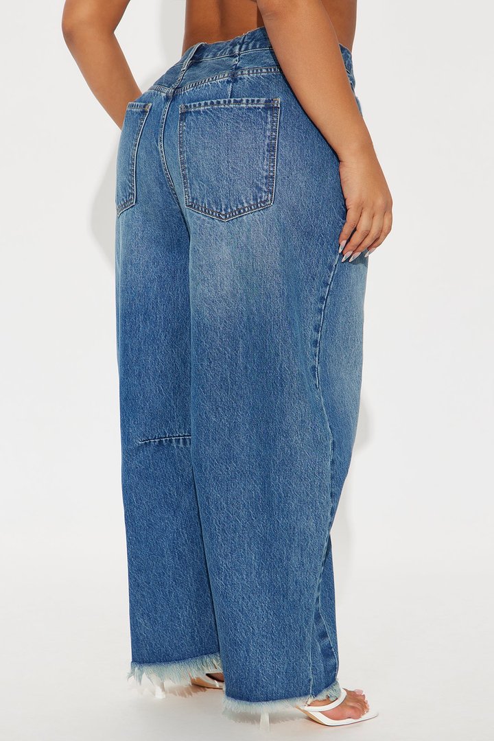 Ciao Bella Barrel Leg Jeans - Medium Wash