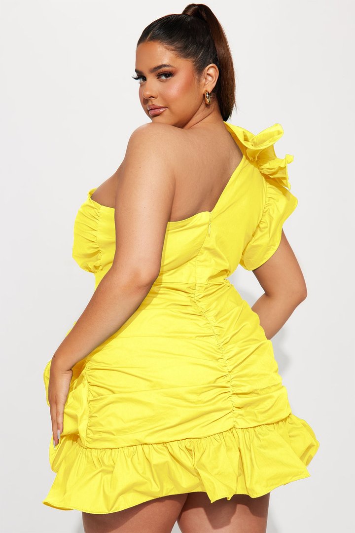 Brunch On The Mind Mini Dress - Yellow