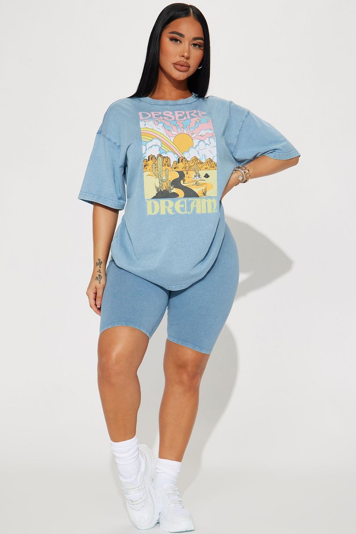 Desert Dream Biker Short Set - Blue