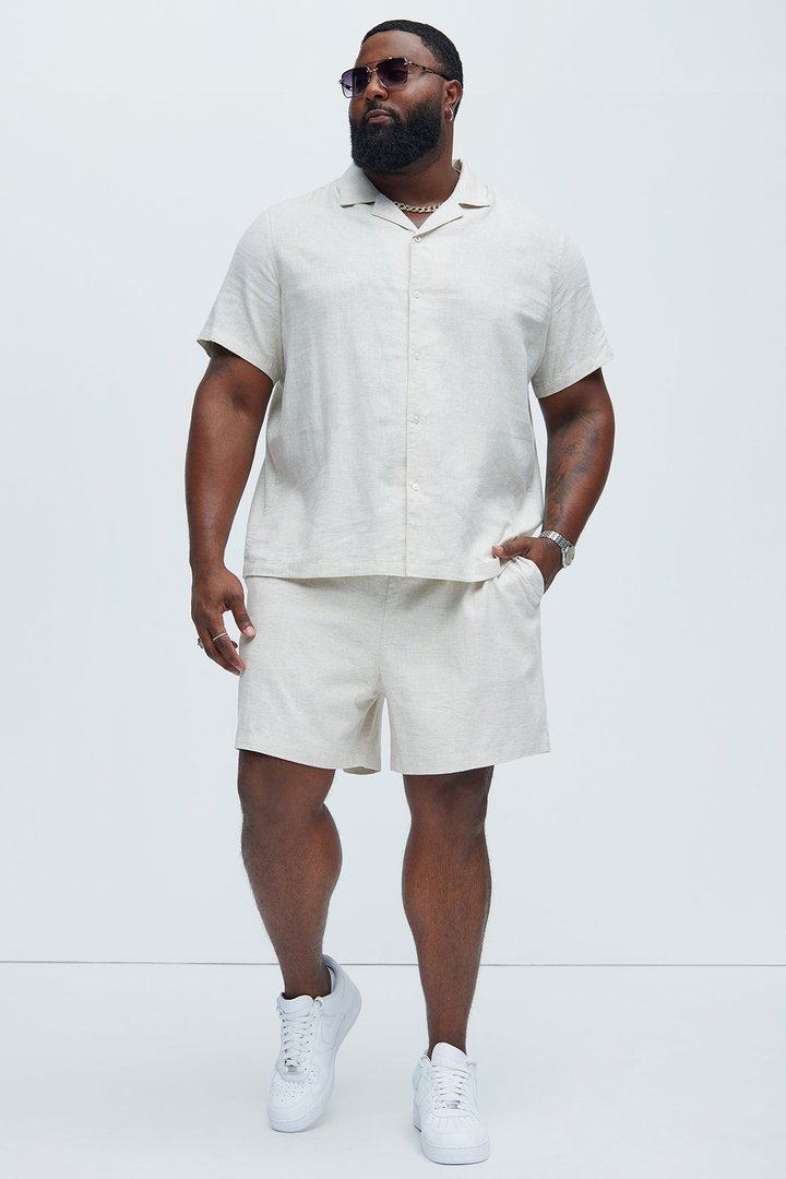 Bahamas Linen Shorts - Oatmeal