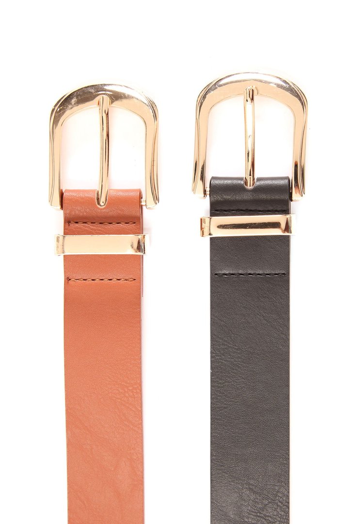 Back To Basic Belt Set - Black/Tan