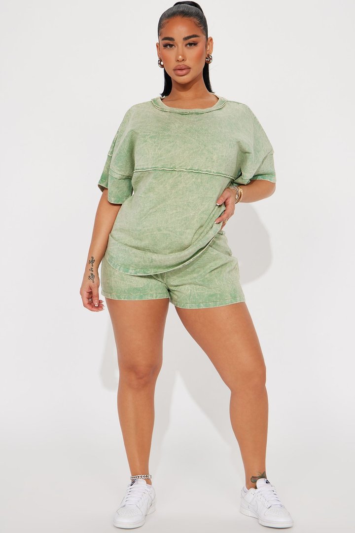 Making Decisions Mineral Wash Short Set - Sage