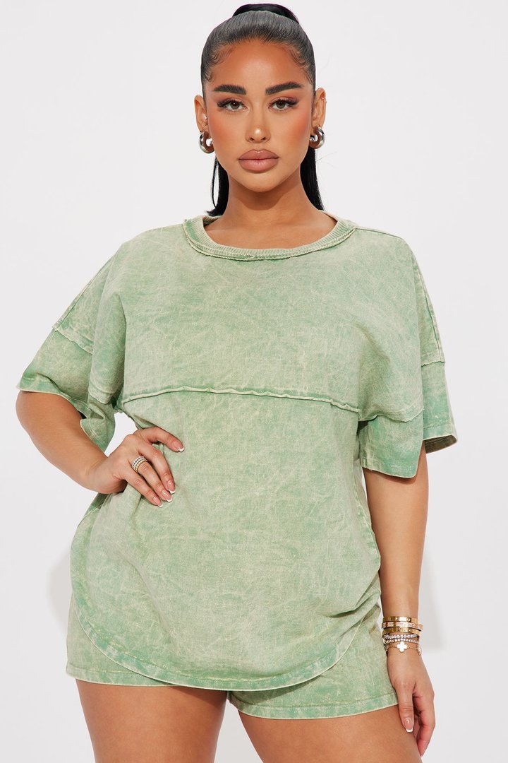 Making Decisions Mineral Wash Short Set - Sage