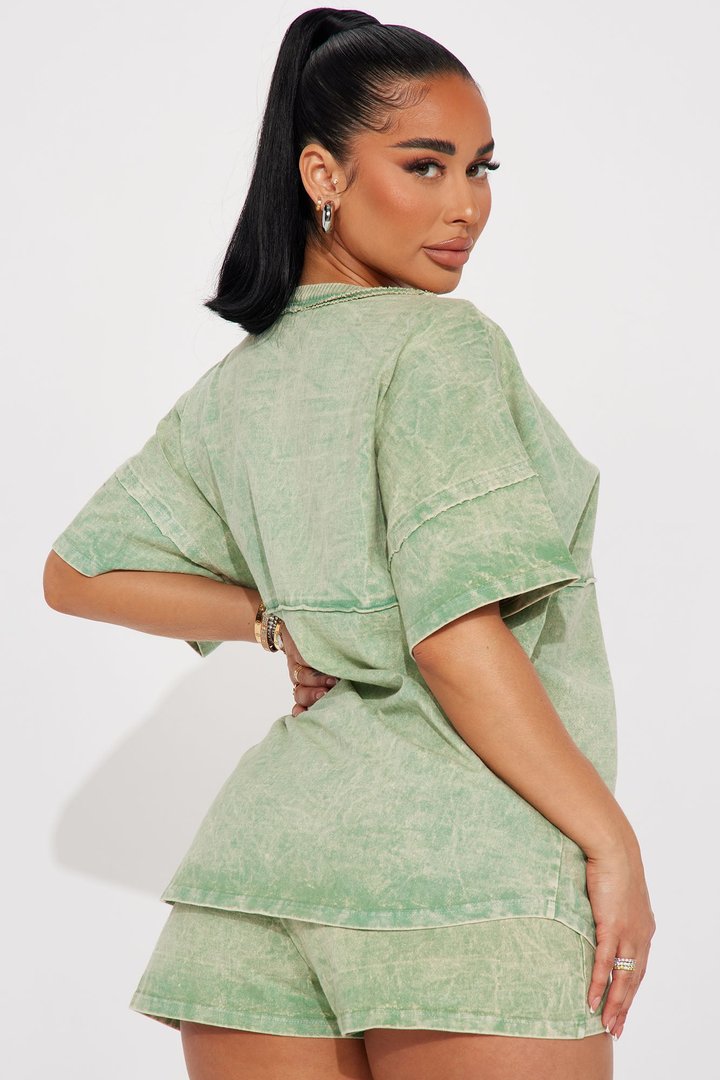 Making Decisions Mineral Wash Short Set - Sage