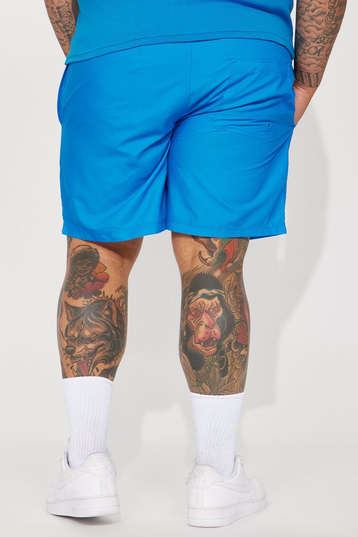 I'm The Goat Swim Trunk 7″ - Blue