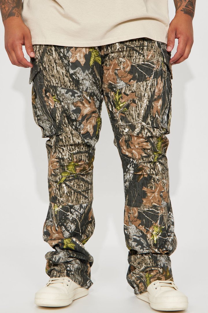 Moments Stolen Slim Cargo Pants - Green/combo