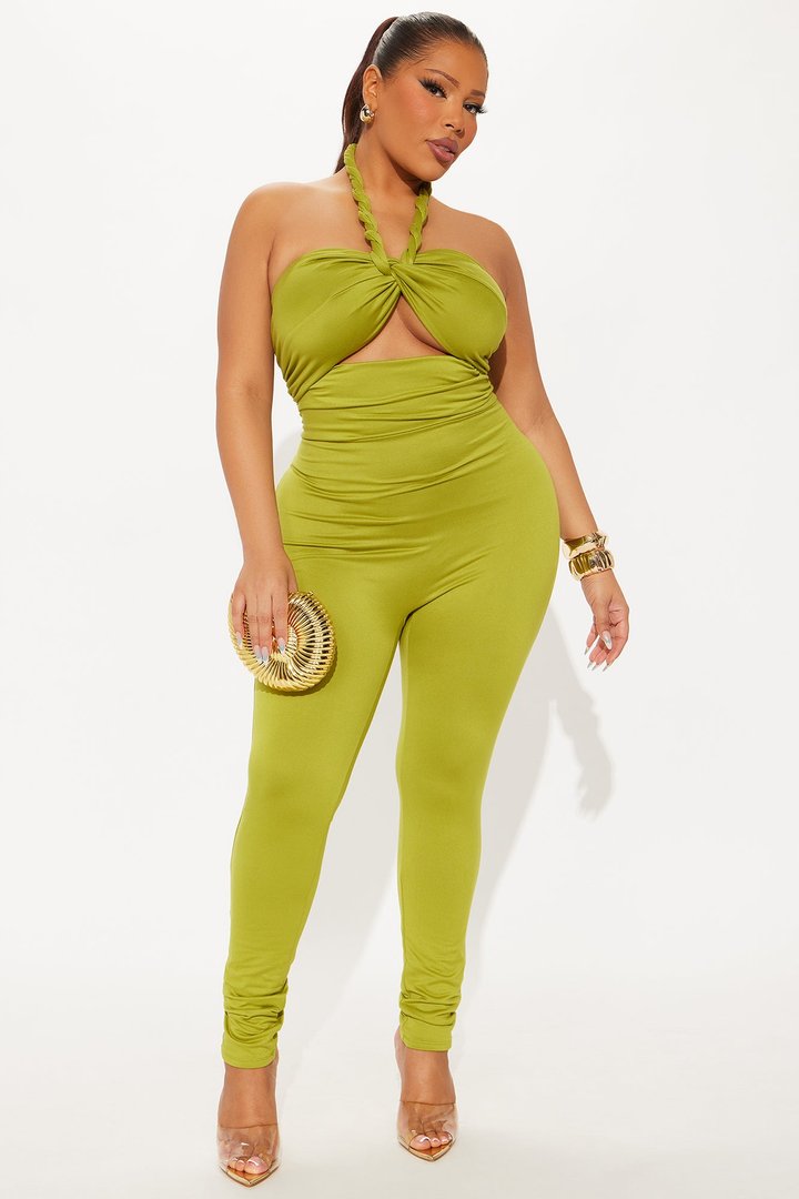 Summer Skies Jumpsuit - Chartreuse