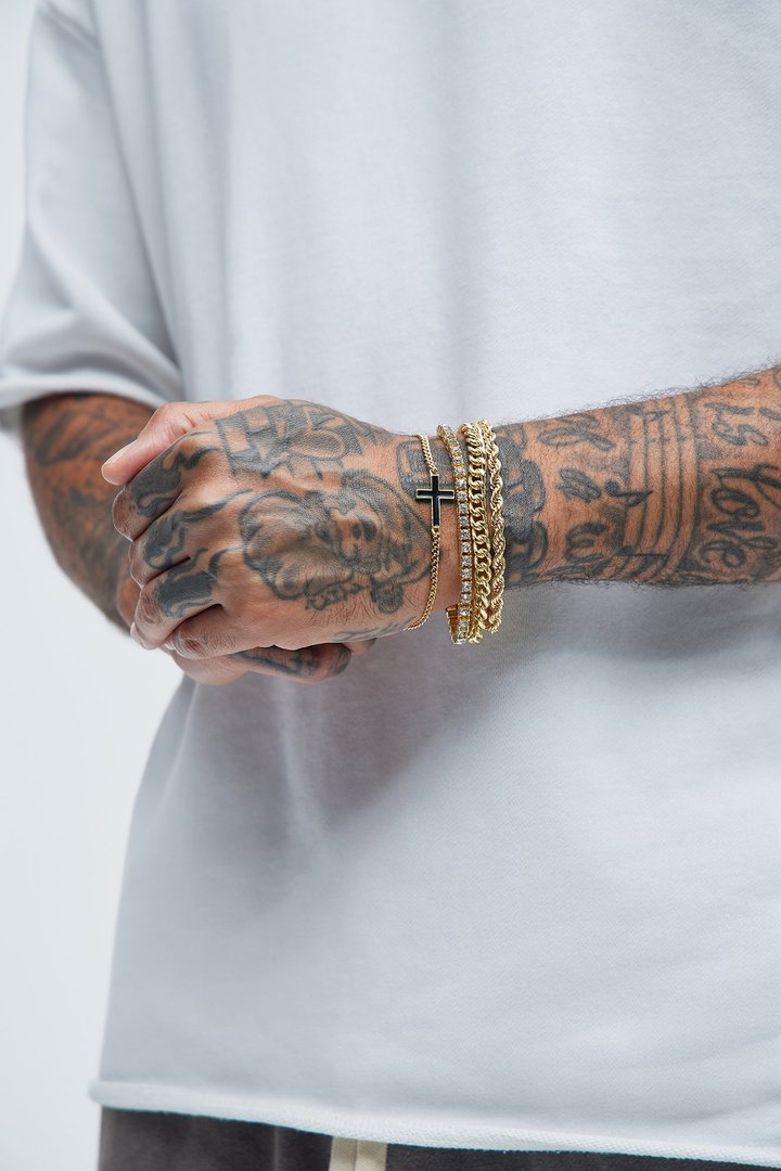 Came Home Late Bracelet Set - Gold