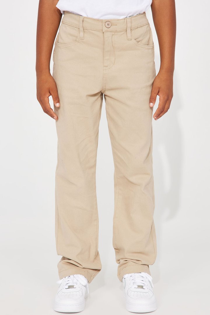 Mini Uniform Straight Leg Pants - Khaki