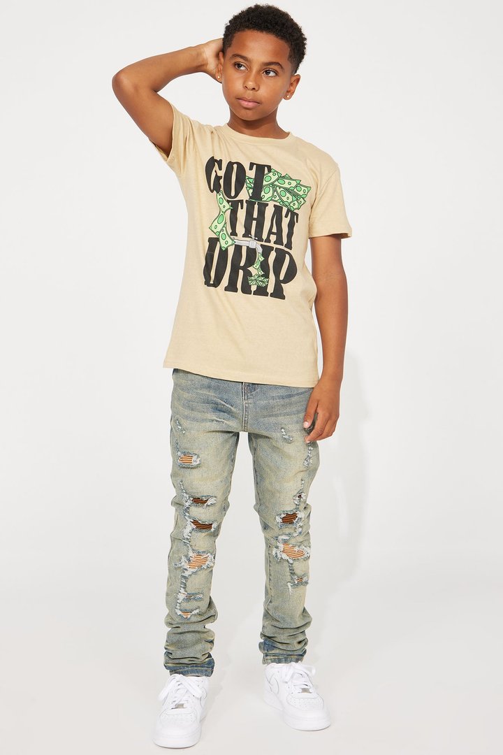 Mini Distressed King Skinny Jean - Indigo