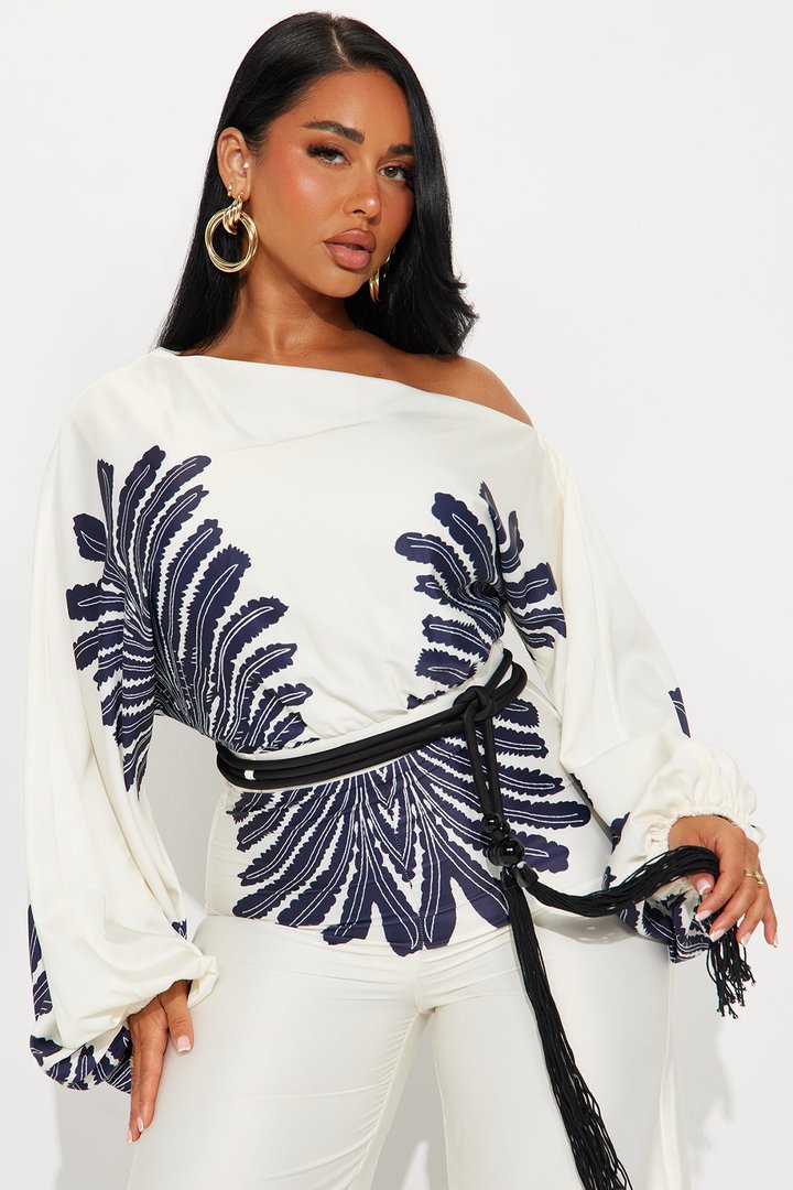 Santorini Stopover Satin Jumpsuit - Navy/combo
