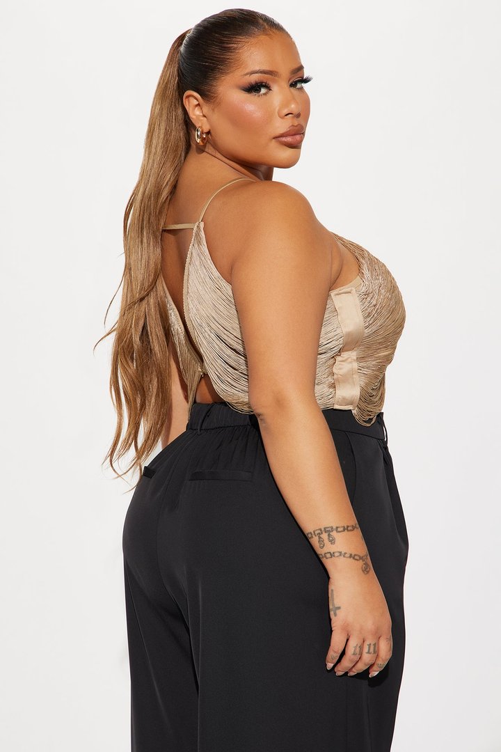 Francesca Fringe Top - Gold