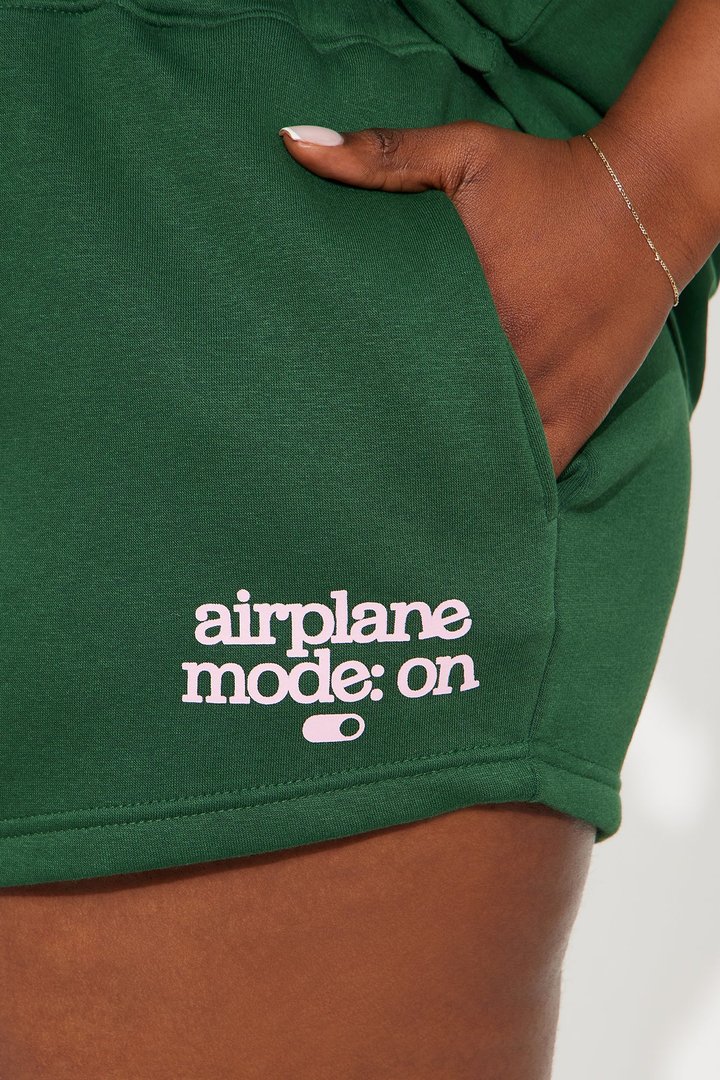 Airplane Mode On Lounge Short Set - Hunter