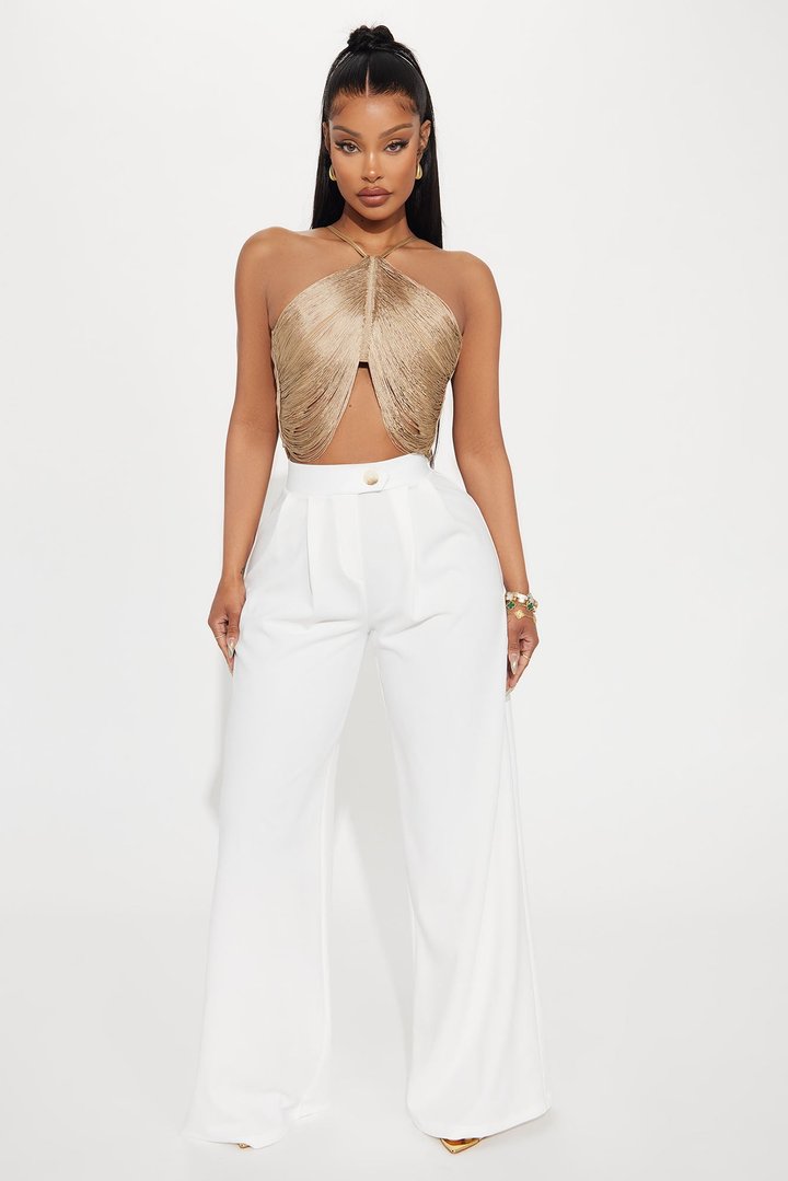 Francesca Fringe Top - Gold