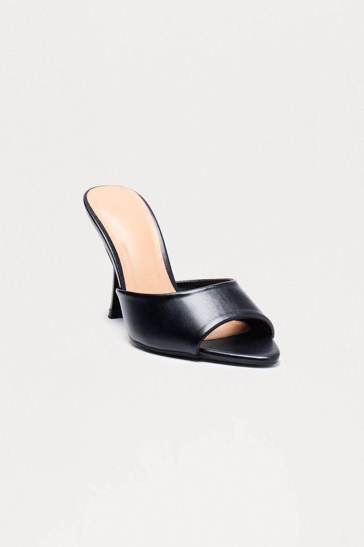 Tallou Peep Toe Stiletto Heels - Black