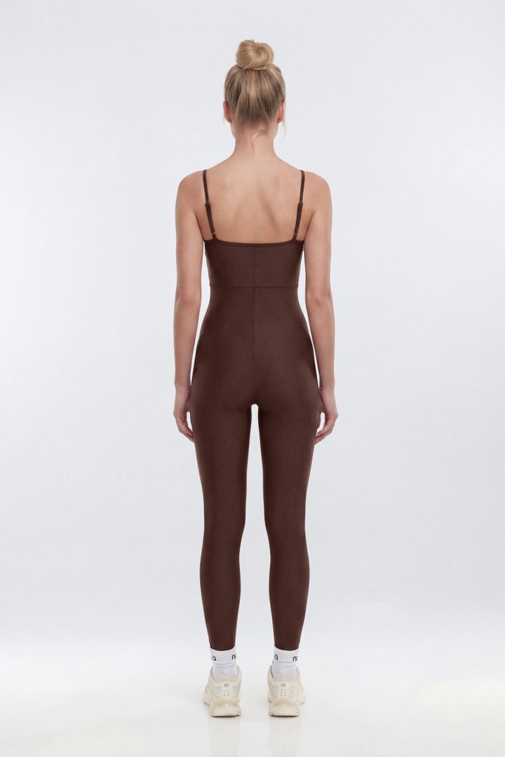AirSculpt™ 25″ Skinny Jumpsuit - Brown
