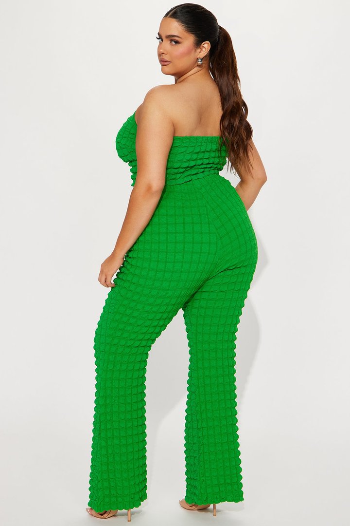 Tell Me All About It Bubble Pant Set - Kelly Green