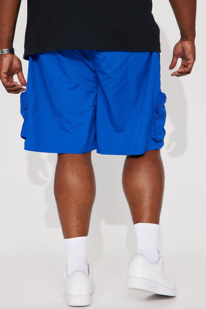 All This And That Nylon Cargo Shorts - Royal