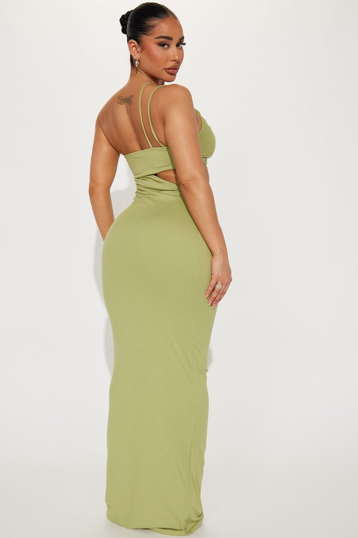 Lala Asymmetrical Maxi Dress - Sage