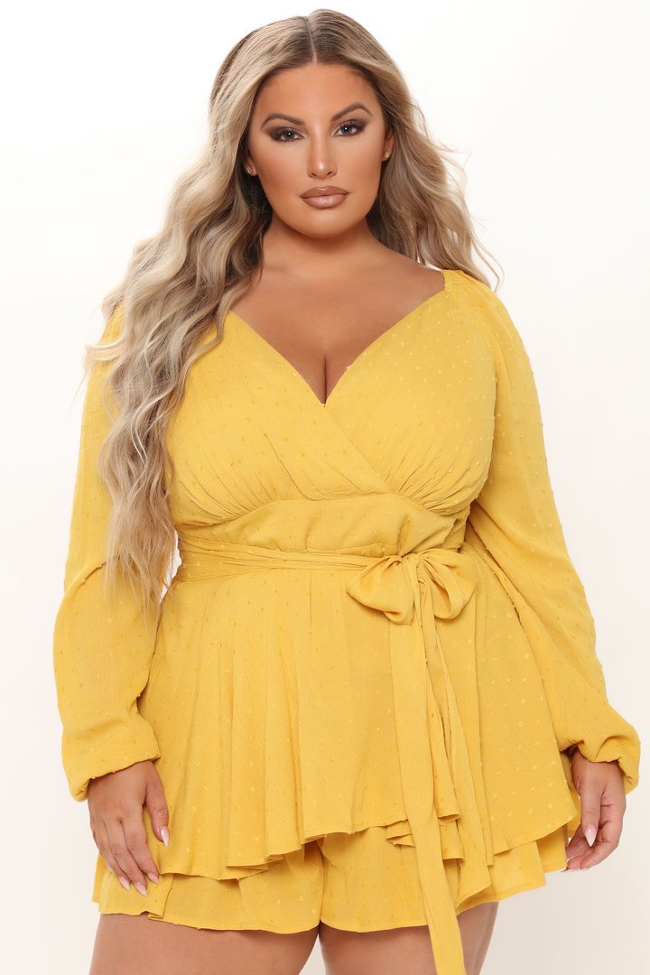 In The Game Romper - Mustard