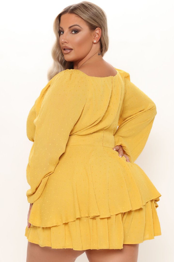 In The Game Romper - Mustard