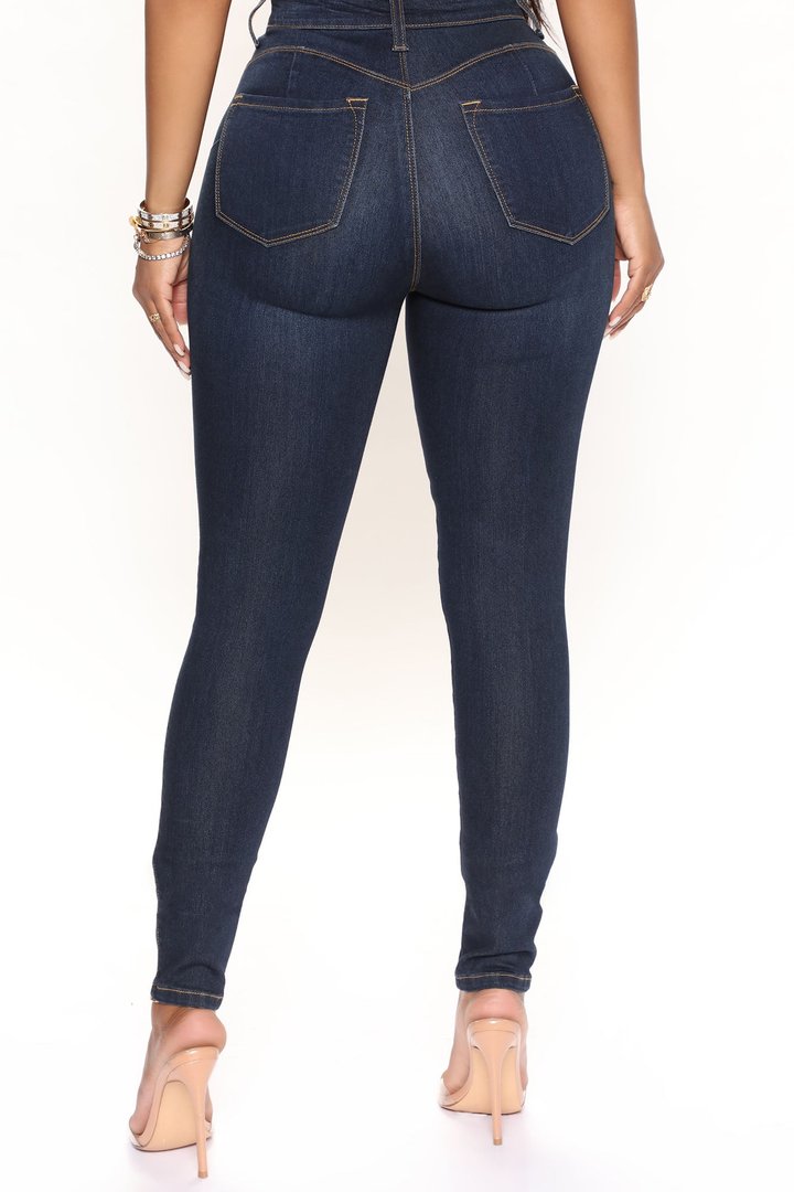 Classic Beauty Booty Lifter Skinny Jeans - Dark Denim