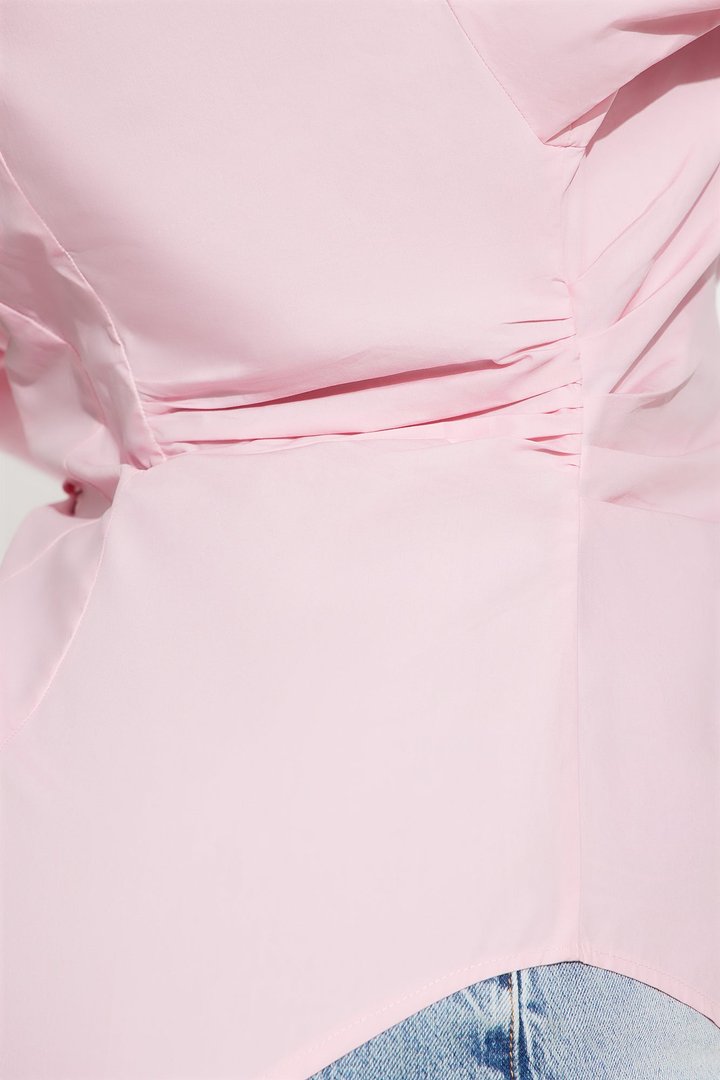 Alaia Poplin Button Up Shirt - Pink