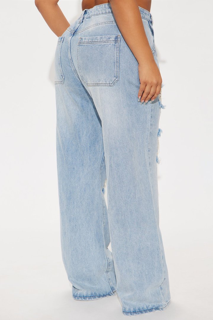 Tall Sticking Around Ripped Straight Leg Jeans - Medium Wash