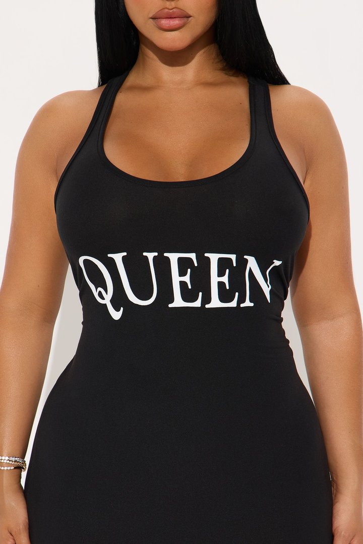 I Am Queen PJ Sleep Shirt - Black