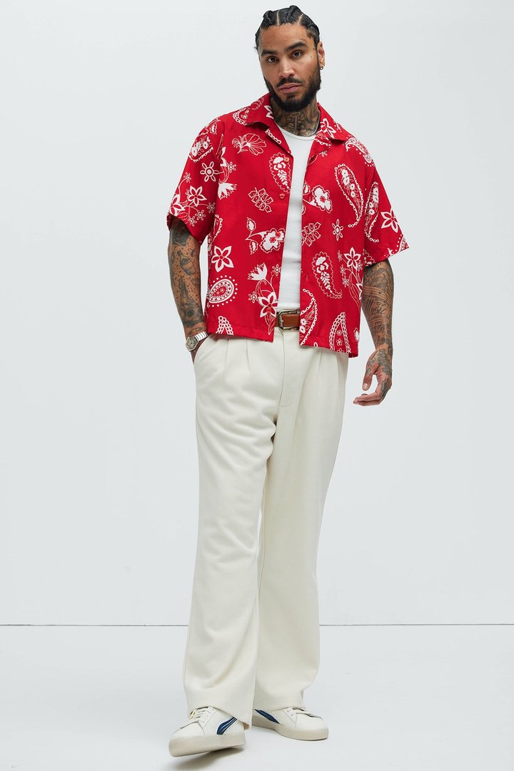 Gary Paisley Shirt - Red