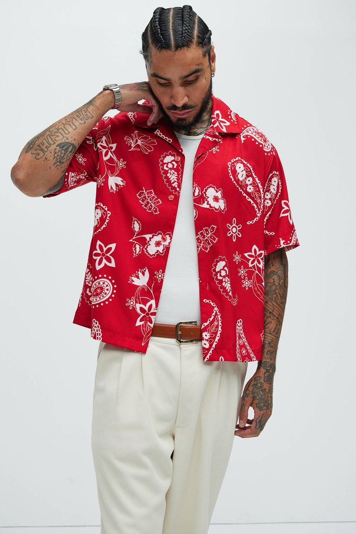 Gary Paisley Shirt - Red