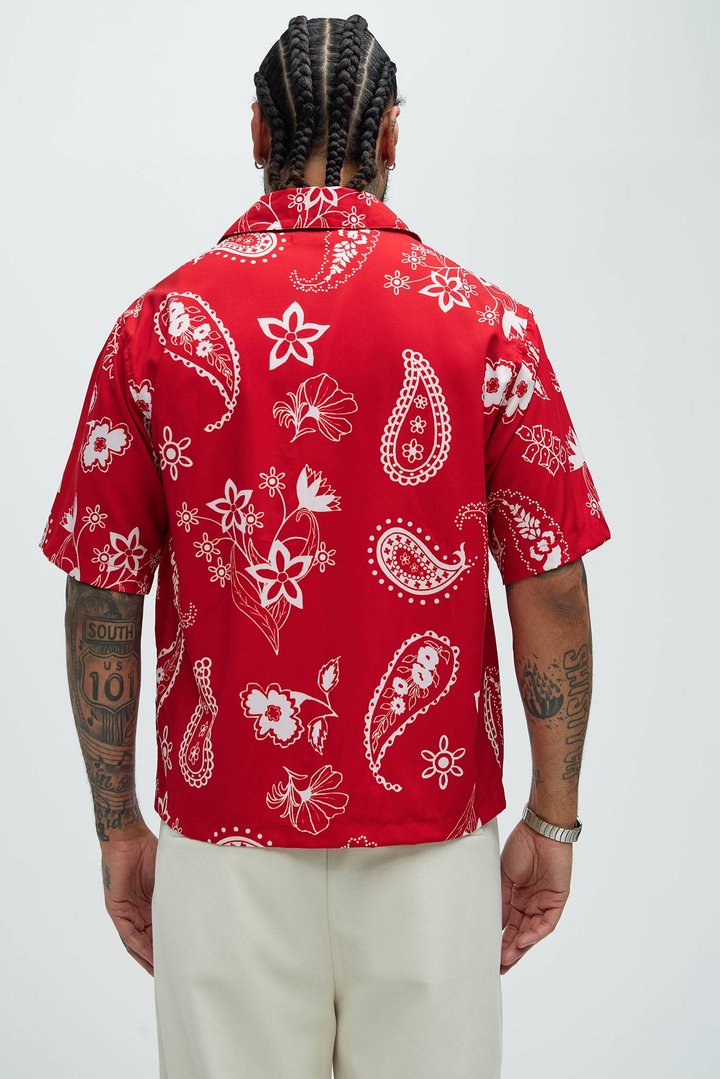 Gary Paisley Shirt - Red