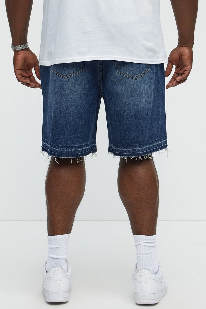 Relaxed Lemoyne Denim Shorts - Medium Blue Wash