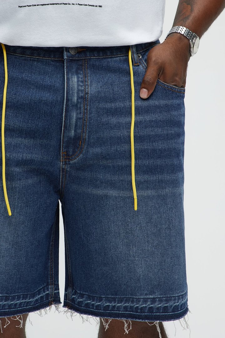 Relaxed Lemoyne Denim Shorts - Medium Blue Wash