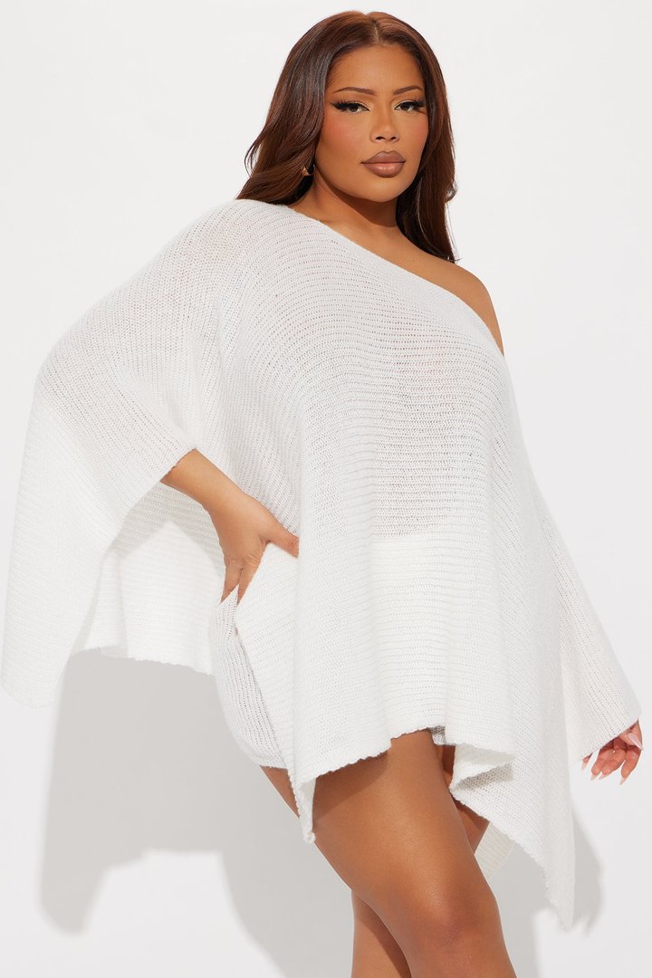 Always A Vibe Sweater Short Set - White