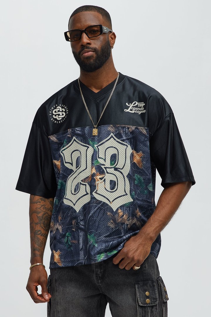 Saints Camo Short Sleeve Jersey - Black