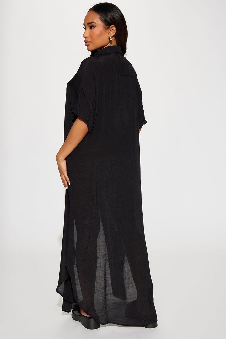 Lazy Summer Daze Cover Up Dress - Black