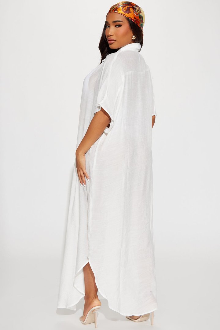 Lazy Summer Daze Cover Up Dress - White