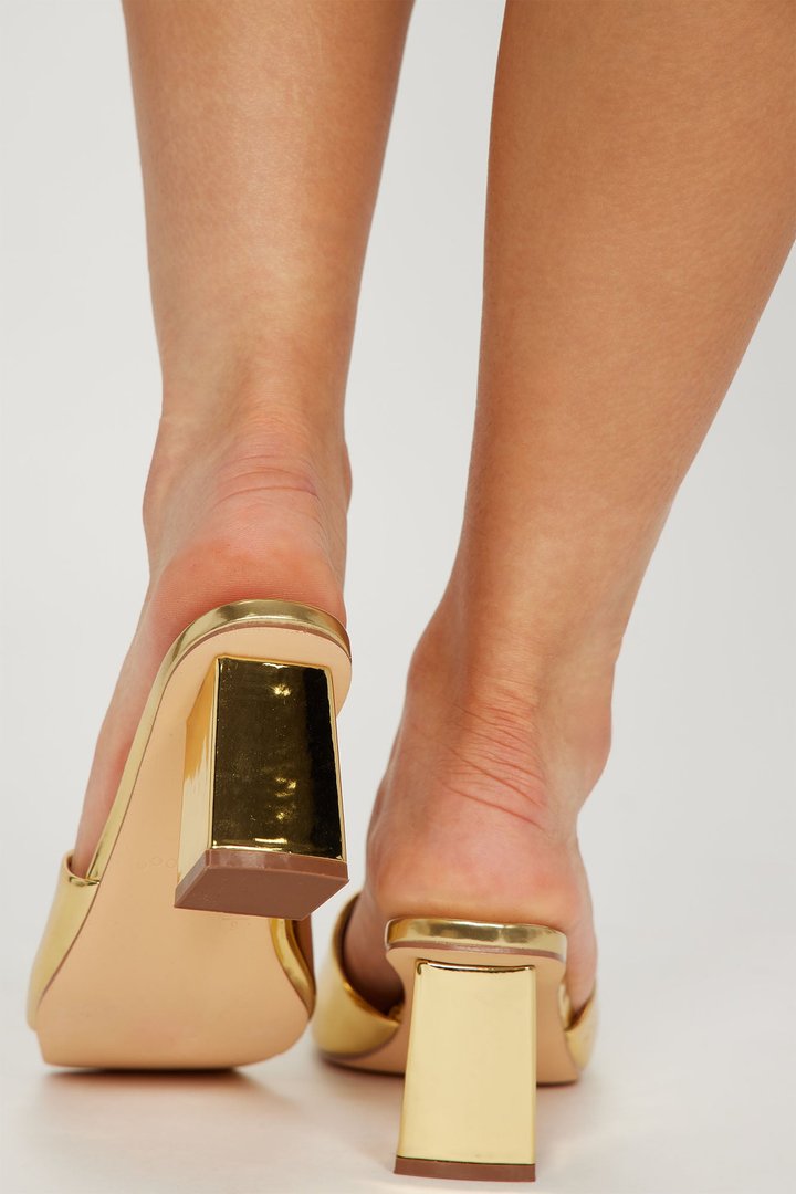 Meant To Last Heeled Mules - Gold