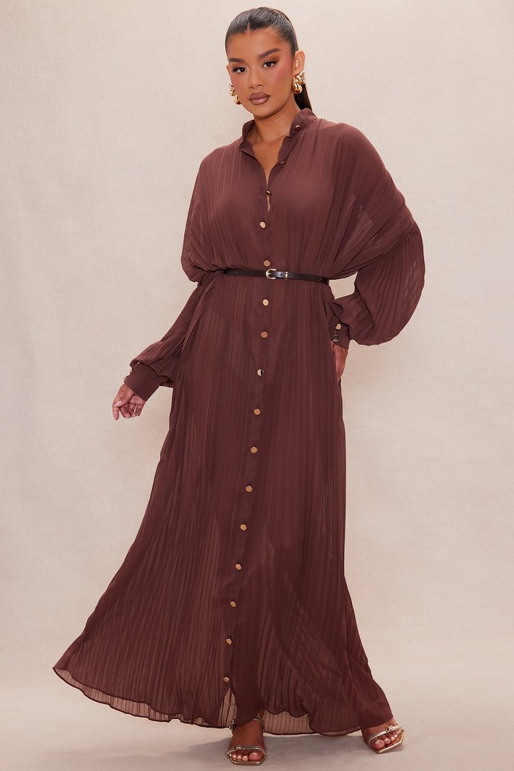 Marrisa Chiffon Maxi Dress - Brown