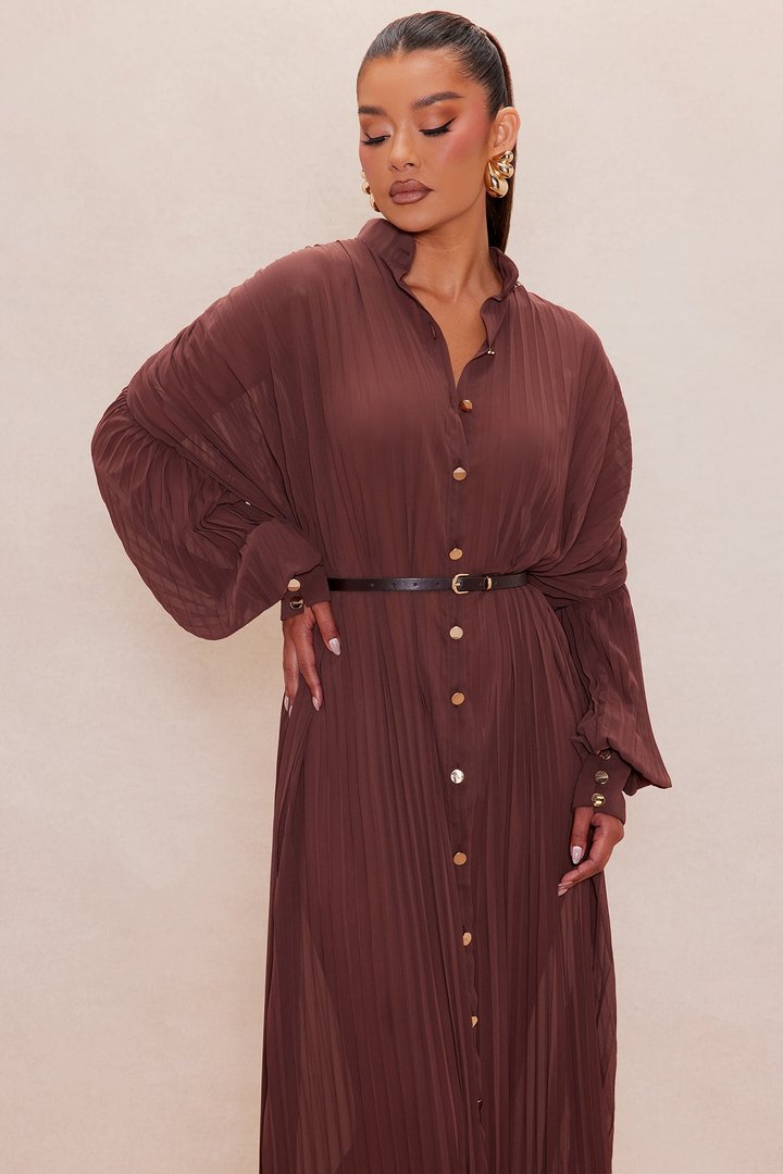 Marrisa Chiffon Maxi Dress - Brown