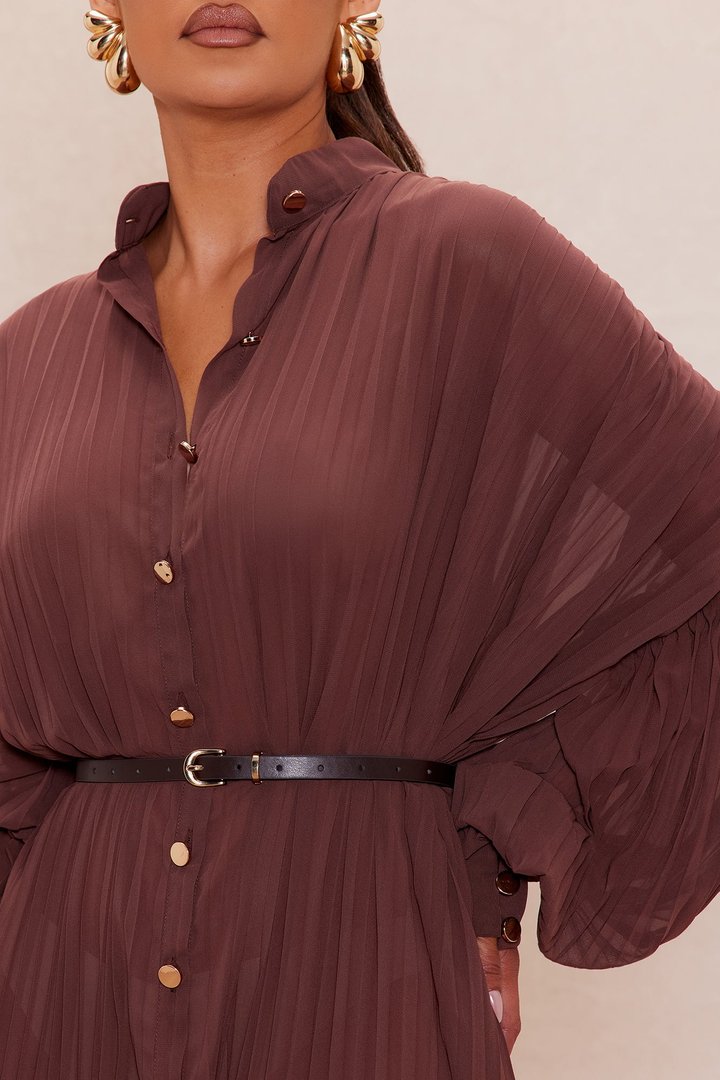 Marrisa Chiffon Maxi Dress - Brown