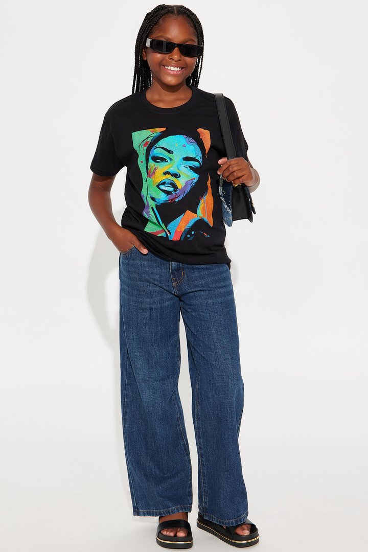 Mini I'm A Work Of Art Short Sleeve Tee - Black