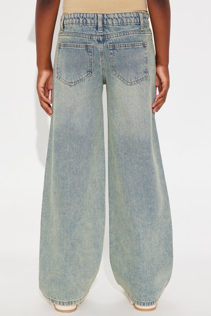 Mini Evelyn Wide Leg Jean - Vintage Wash