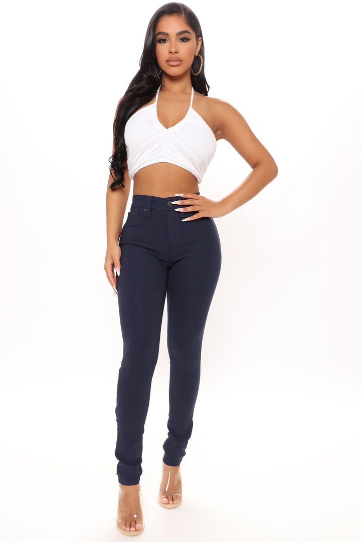 Hyperstretch Skinny Pants - Navy