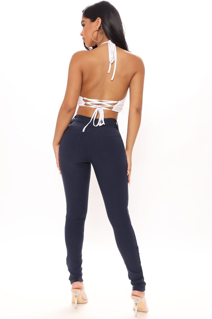 Hyperstretch Skinny Pants - Navy