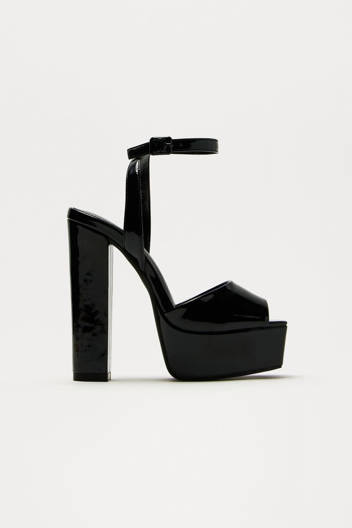 Catalina Platform Block Heels - Black